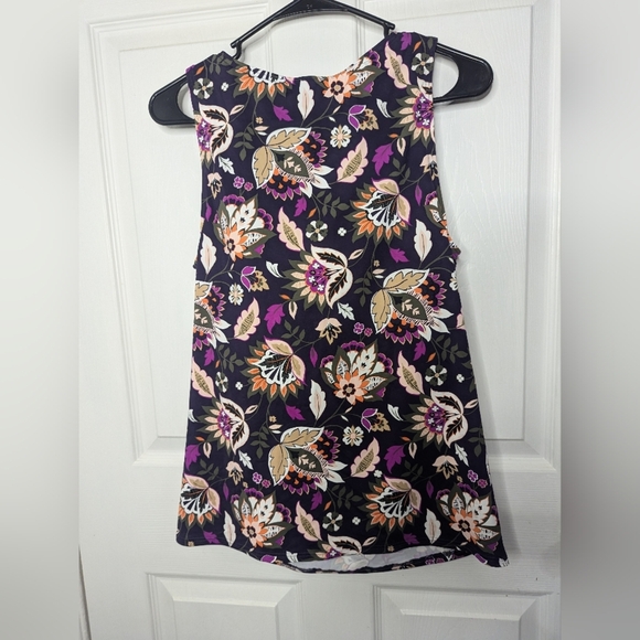 Lands End Womens Swim Top Tankini Purple Tank Floral Bathing Suit Size 10 Long - Picture 3 of 3